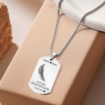 Collar Personalizado Con Fase Lunar, Elegante Colgante Con Foto Personalizada, Regalo Del Día De San Valentín - TuNombrecollar