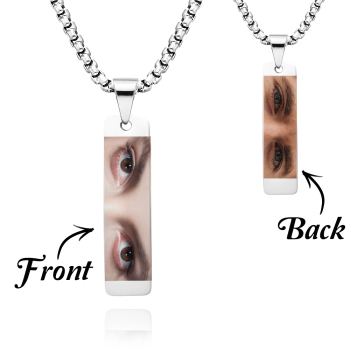 Collar Con Foto Y Ojos De Colores Personalizados, Joyería De Doble Cara Con Personalización De Fotos. Collar Con Foto Y Ojos Para Ti Y Para Él/ella. - 