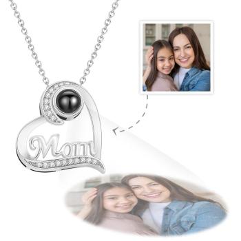 Collar De Proyección Personalizado Regalos En Forma De Corazón Para Mamá - TuNombrecollar