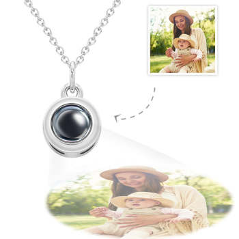 Collar De Proyección De Fotos Personalizado Con Colgante Circular, Joyería Bonita Personalizada Para Mamá - TuNombrecollar