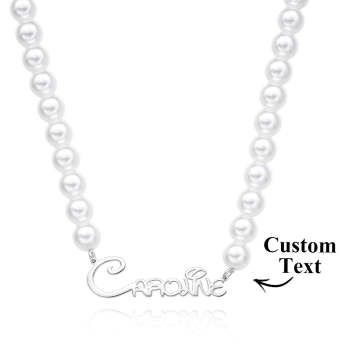 Collar De Perlas Con Nombre Personalizado, Regalo Clásico Para Niña - TuNombrecollar