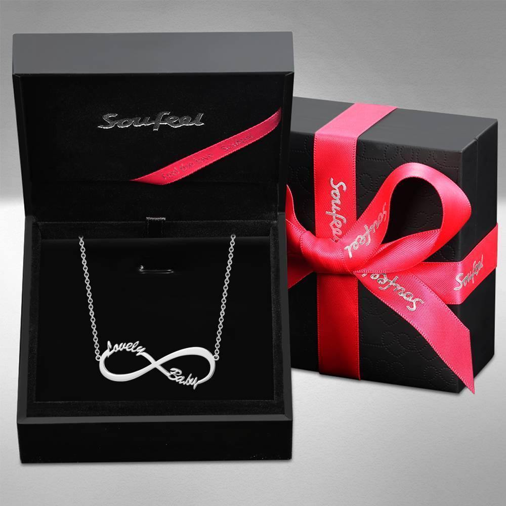 Children's Infinity Name Necklace Platinum Plated - yournamencklaceuk