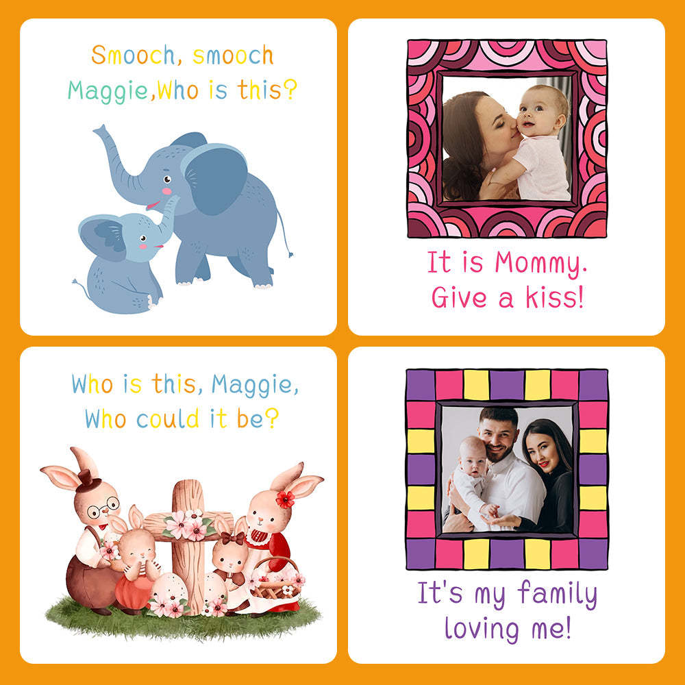 Libro Infantil Personalizado Libro Cognitivo Para Miembros De La Familia Del Bebé Nombre Y Contenido Personalizados - TuNombrecollar