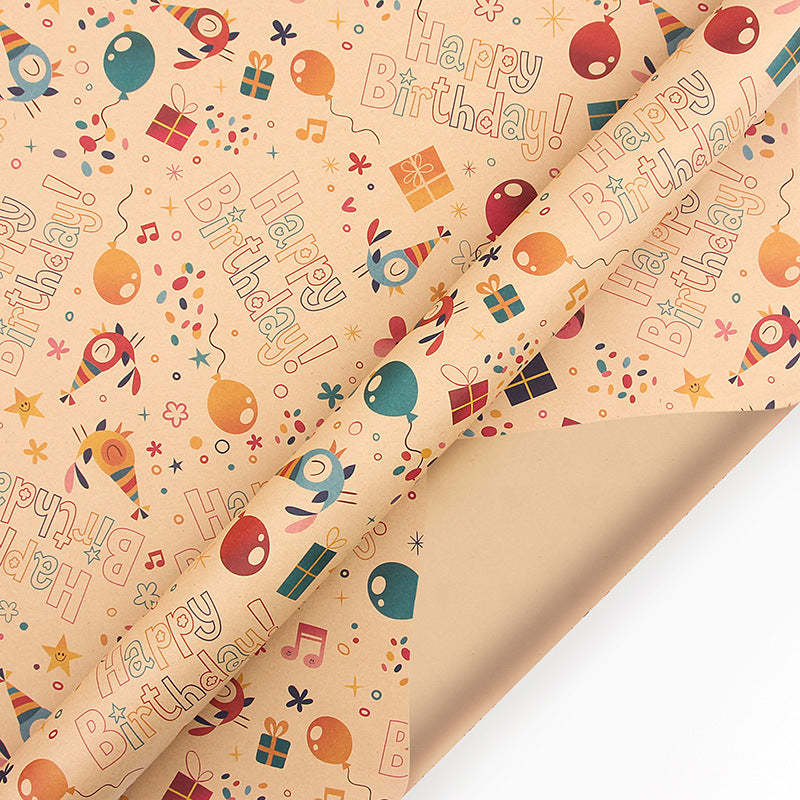 Papel De Regalo Feliz Cumpleaños 1# Tamaño Pequeño - TuNombrecollar