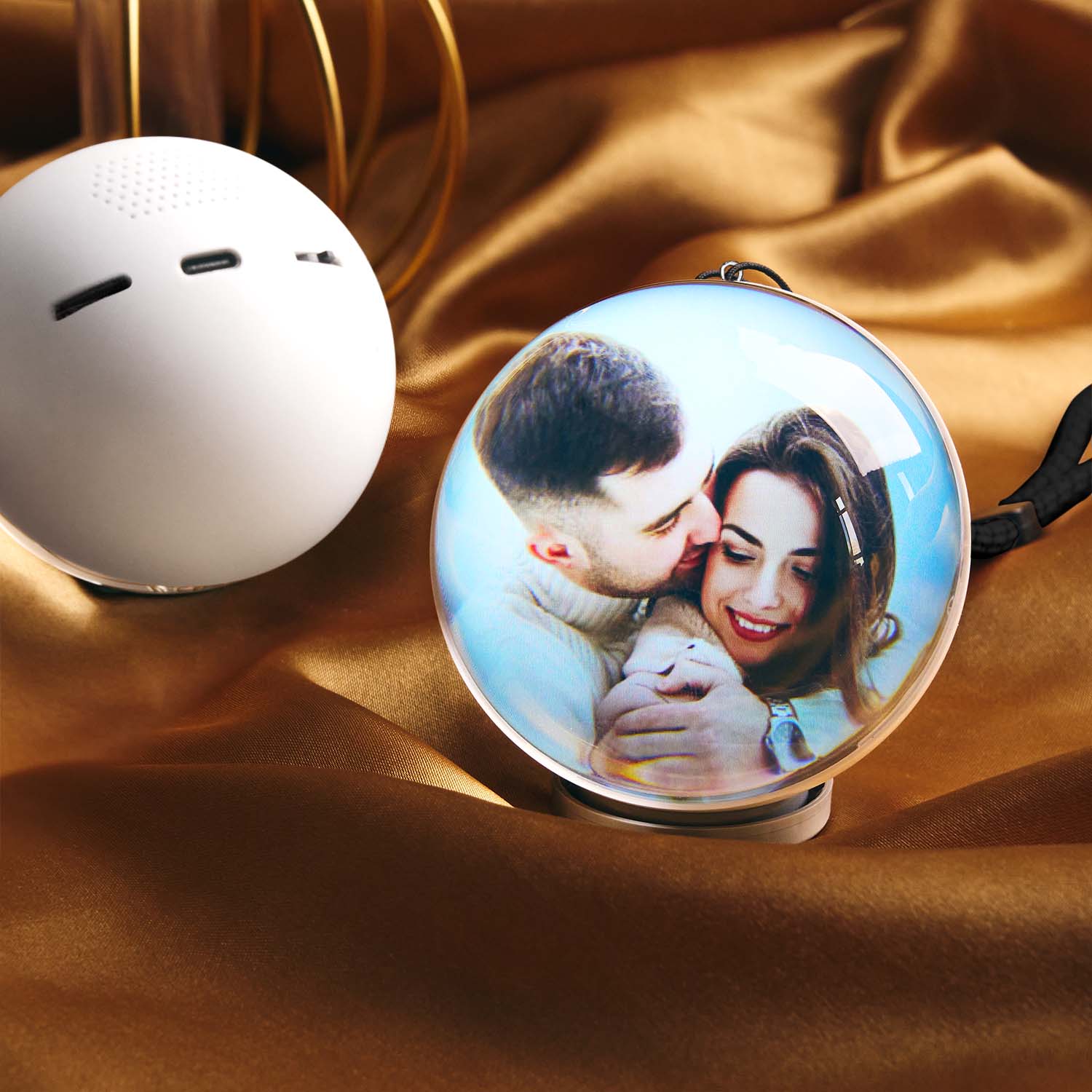Bola De Cristal Mágica Con Memoria, Esfera De Cristal De 2,7 Pulgadas, Reproductor De Vídeo Personalizado, Vídeos Subibles, Bola De Cristal De Vídeo 3d