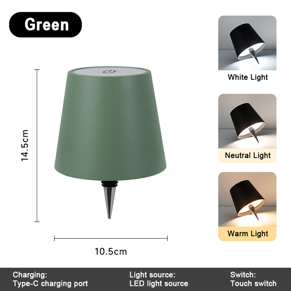 Lámpara Recargable Inalámbrica Para Botellas De Vino Con Pantalla Usb Tipo Tapón De Botella. Diseño Moderno Y Minimalista. Control Táctil Regulable. - 