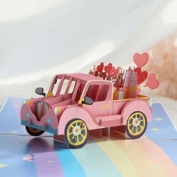3d Creative Valentine's Day Pop Up Card Love Car Pop Up Tarjeta De Felicitación - TuNombrecollar