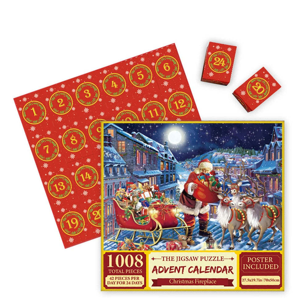 Calendario De Adviento Rompecabezas De Navidad - 24 Cajas Rompecabezas De Cuenta Regresiva De Navidad Juguete De Regalo Para Niños Y Adultos - TuNombrecollar