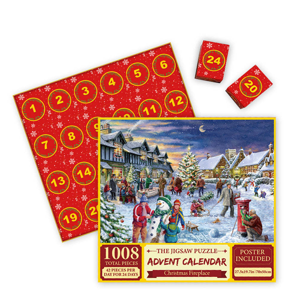 Calendario De Adviento Rompecabezas De Navidad - 24 Cajas Rompecabezas De Cuenta Regresiva De Navidad Juguete De Regalo Para Niños Y Adultos - TuNombrecollar
