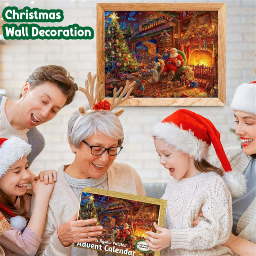Calendario De Adviento Rompecabezas De Navidad - 24 Cajas Rompecabezas De Cuenta Regresiva De Navidad Juguete De Regalo Para Niños Y Adultos - TuNombrecollar