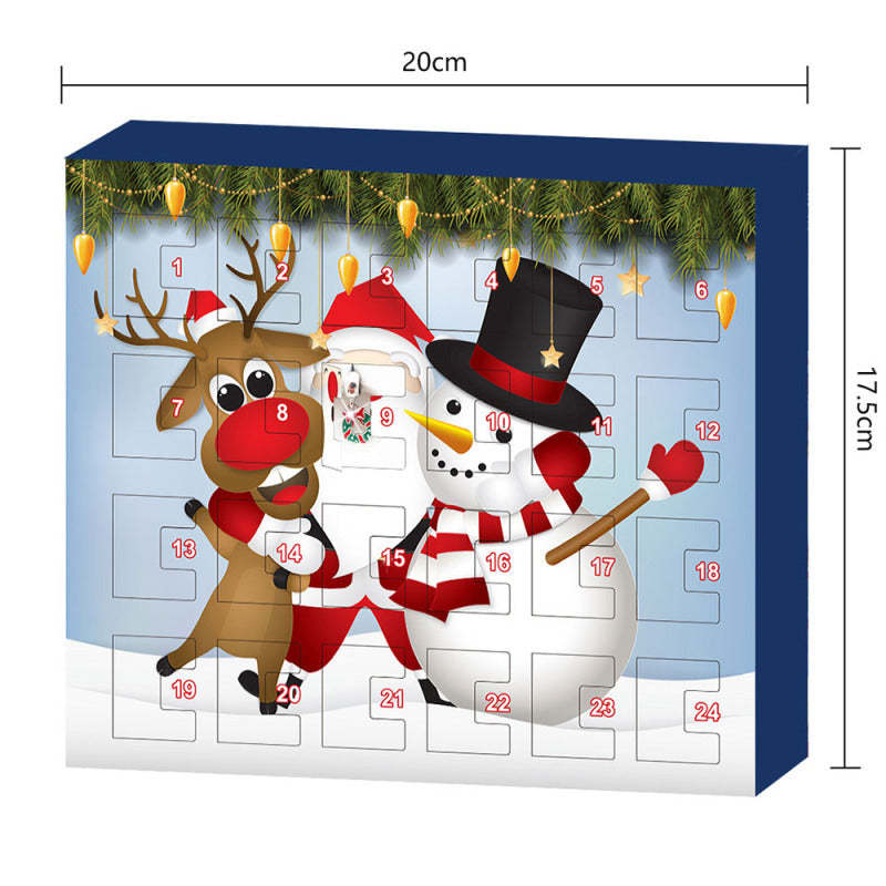 Caja De Pulsera Navideña Geométrica Con Cuentas Trenzadas De Cuentas De Vidrio Calendario De Adviento De 24 Días Para El Adviento De Navidad (estilo Aleatorio) - TuNombrecollar
