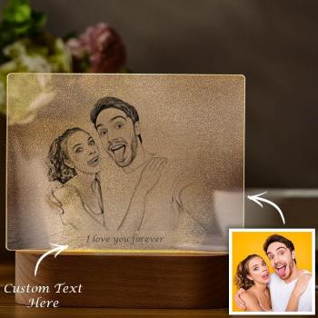 Foto Personalizada Luz De Noche Tema Pareja