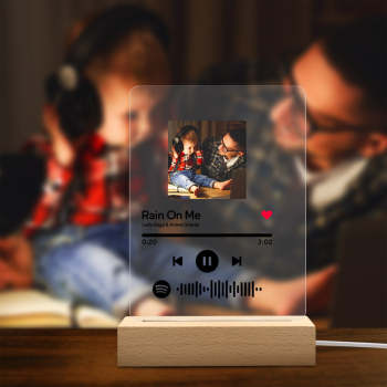 Lámpara Con Código Música Spotify Escaneable Placa Musical Acrílica Luz Nocturna Regalos Románticos