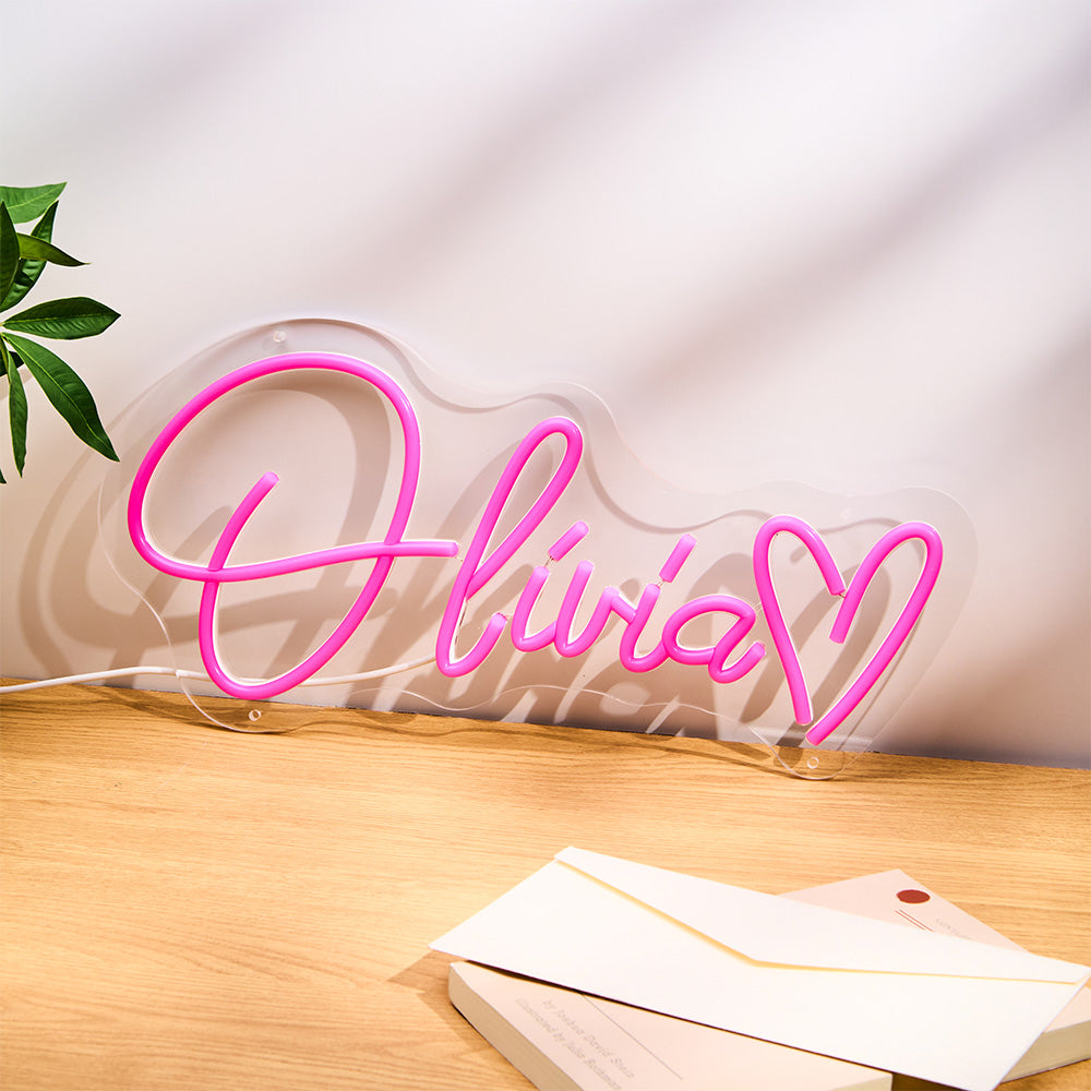 Lámpara De Neón Personalizada, Letrero De Neón Con Nombre Personalizado, Lámpara Ajustable, Decoración Creativa Para Dormitorio