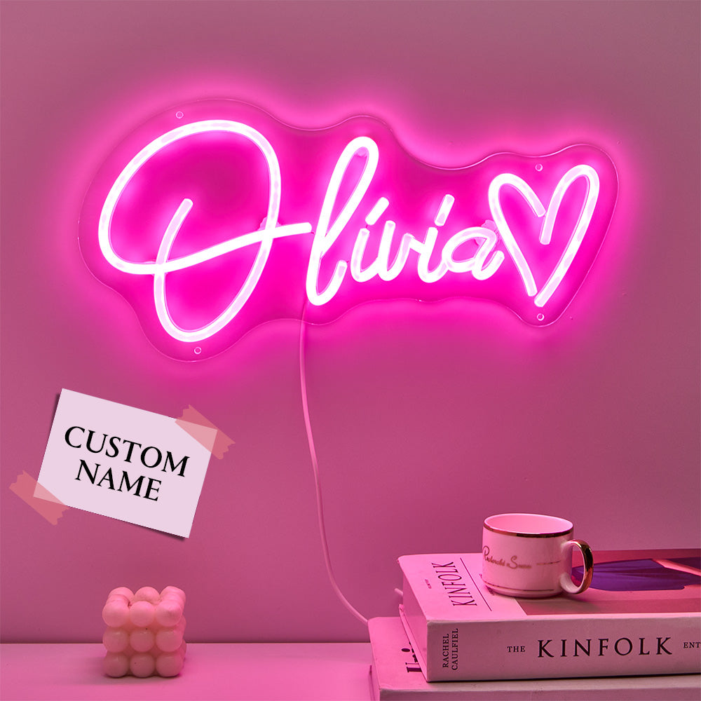 Lámpara De Neón Personalizada, Letrero De Neón Con Nombre Personalizado, Lámpara Ajustable, Decoración Creativa Para Dormitorio