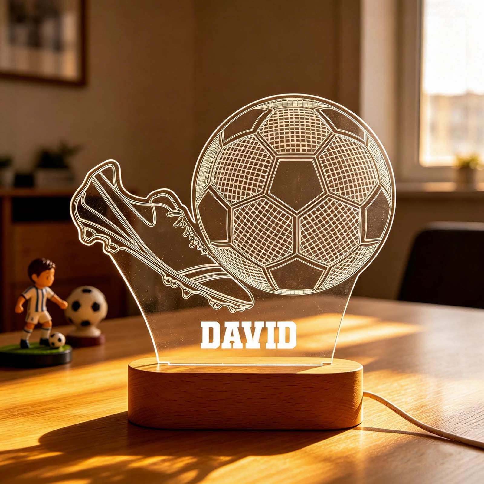 Lámpara De Noche Led 3d Personalizada Con Nombre Para Niños - 