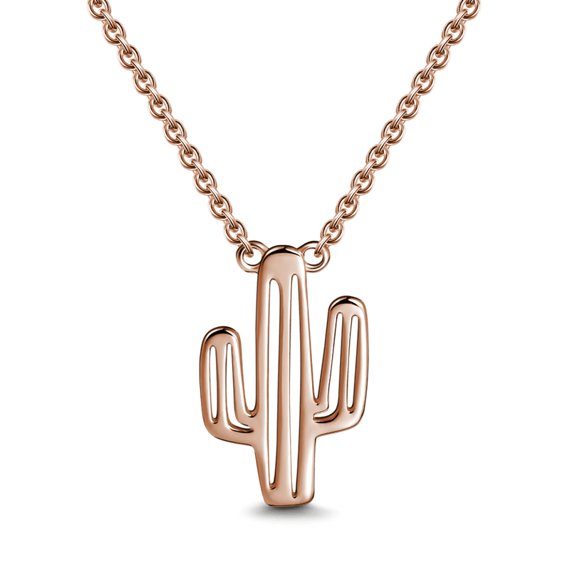Collar Cactus Oro Rosa