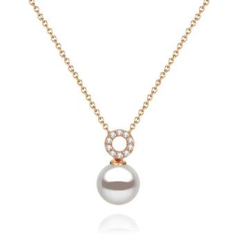 Collar Time Flies Oro Rosa 18K - Plata