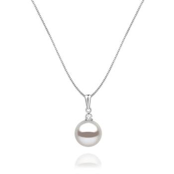 Collar De Perlas 18K Oro Blanco - Plata