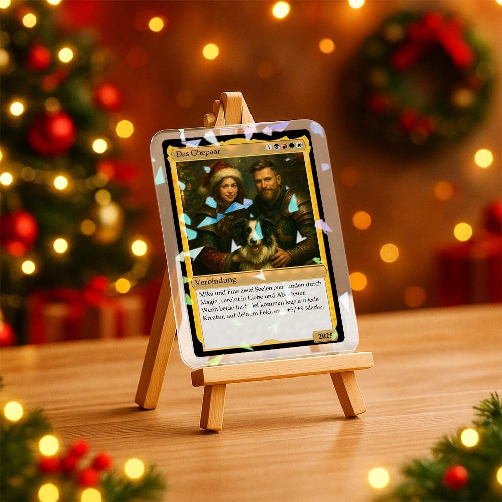 Carta Mtg Personalizada De Estilo Fantástico: Regalo Coleccionable Personalizado Para Parejas Y Amigos - 