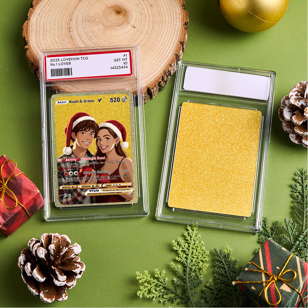 Tarjeta Dorada Personalizada Estilo V De Anime, Ideal Como Regalo De Navidad Para Parejas, Amigos O Coleccionistas. - 