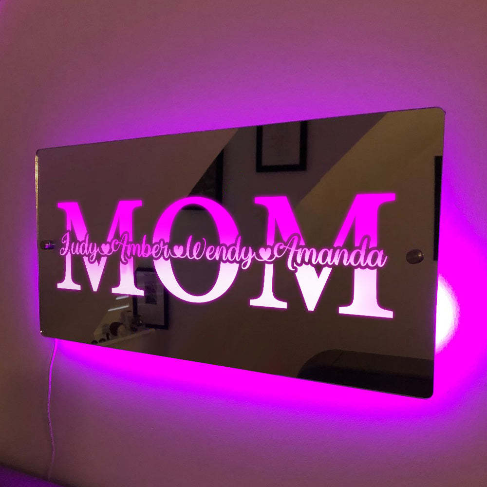 Nombre Personalizado Espejo Luz Regalo Conmemorativo Del Día De La Madre - TuNombrecollar