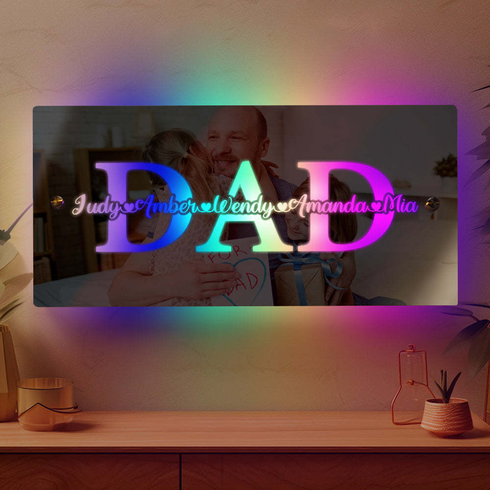 Nombre Personalizado Espejo Luz Regalo Creativo Del Día Del Padre - TuNombrecollar