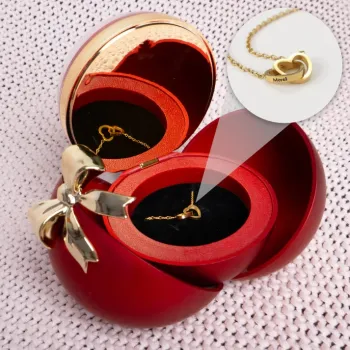 Caja De Regalo Con Rosas, Collar Y Elegante Joya Romántica Para Ella - 