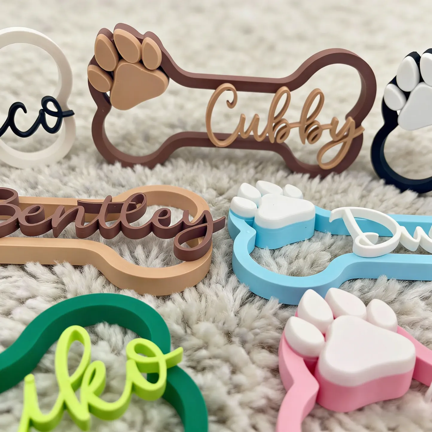 Letrero Personalizado Con Nombre Impreso En 3d Para Mascotas, Placa Con Nombre 3d Personalizada Para Jaulas Y Perreras, Letrero Con Nombre Para Perros Y Gatos Para Casa De Mascotas. - 