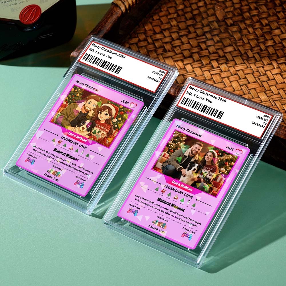 Tarjeta Personalizada De Pareja Fantástica – Tarjeta Coleccionable Mágica Personalizada, Regalo Para Navidad De 2025 - 
