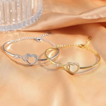 Pulsera Corazón Eterno Amor Brillante, Regalo Perfecto Para Madre E Hija - 