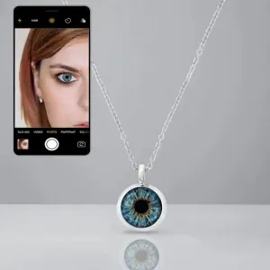 Collar Personalizado Con El Ojo De Tu Alma Gemela. Añade Una Foto Del Ojo Como Regalo Único Para Tus Seres Queridos. - 