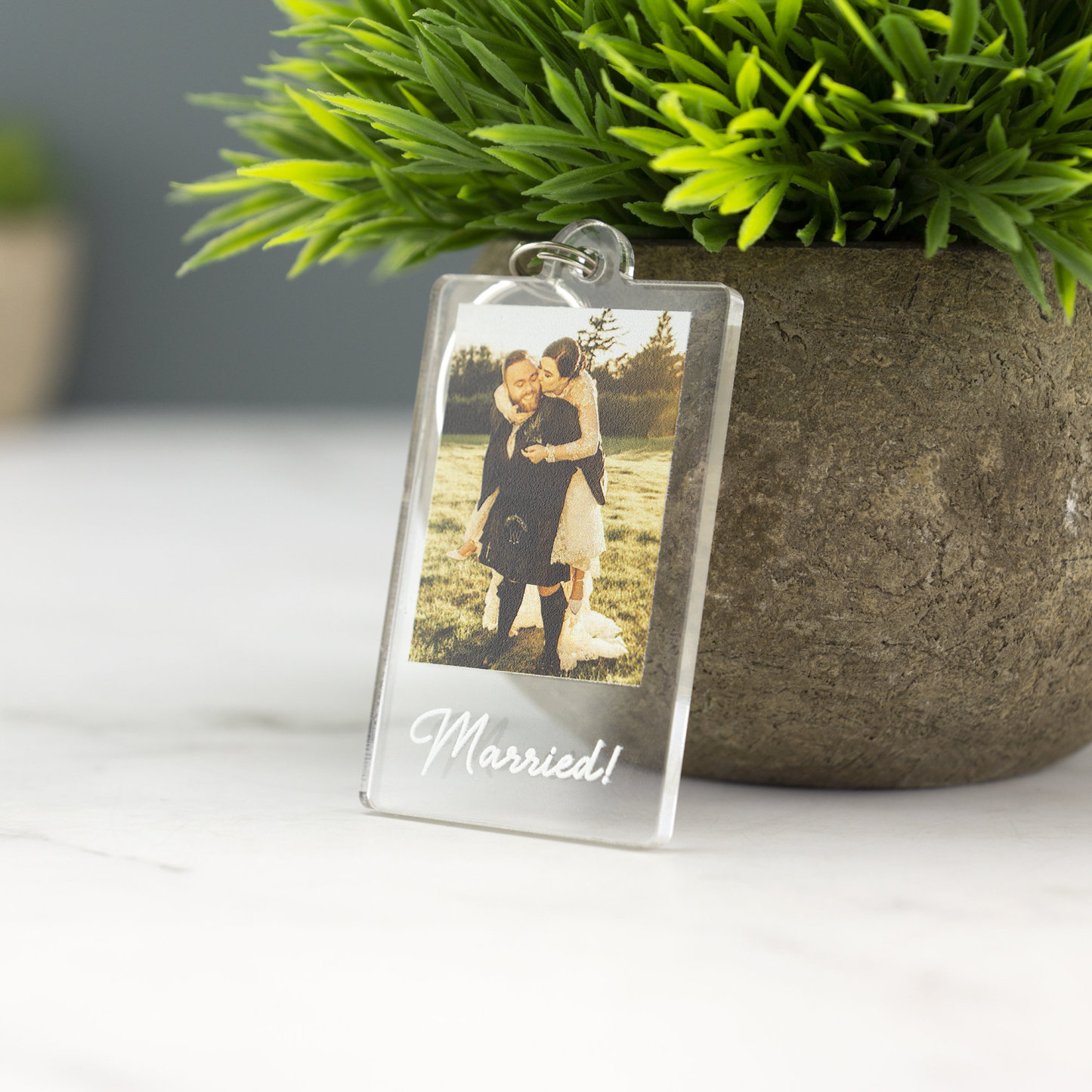 Llavero Personalizado Con Foto Y Mensaje. Llavero Personalizado Con Foto A Doble Cara. Regalo Para Él O Ella. - 