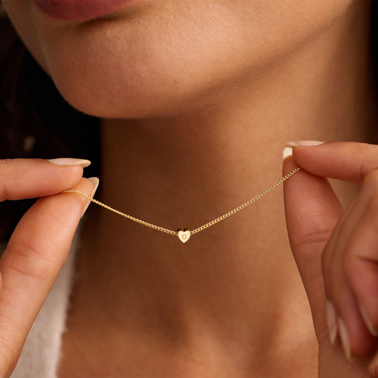 Collar De Corazón Con Inicial Personalizado. Collar De Corazón Con Inicial De Pareja Personalizado. Collar Con Inicial Para Familiares O Amantes. Regalos Para Ella. - 