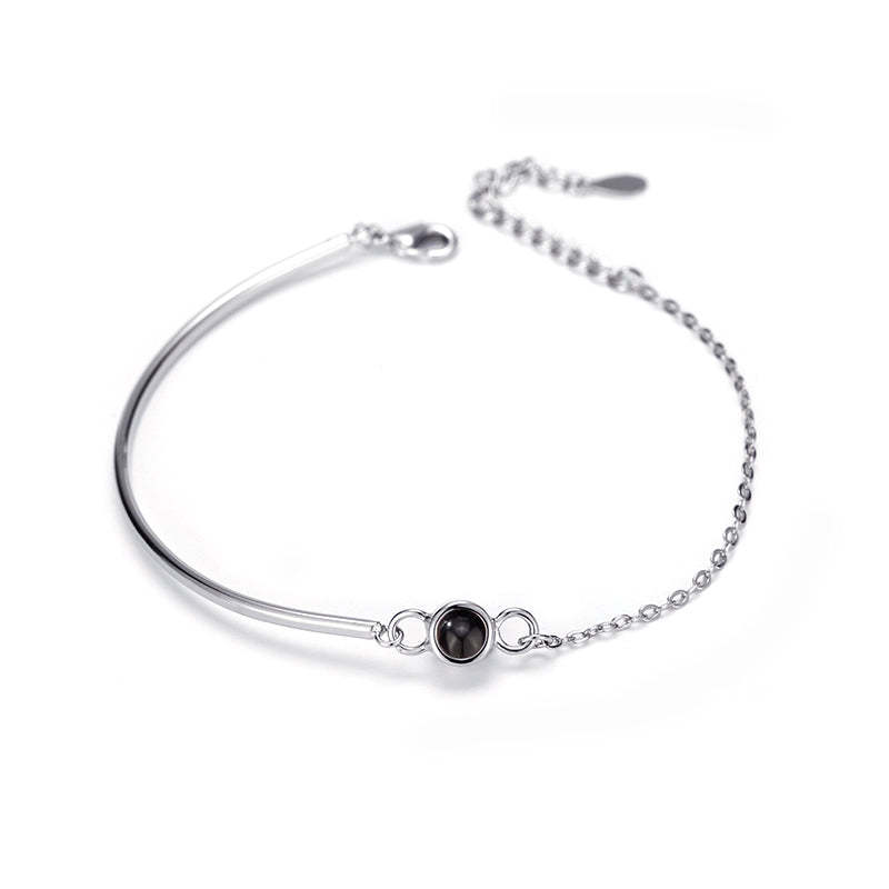 Bracciale Con Foto Personalizzato Bracciale Con Proiezione Fotografica Personalizzata Bracciale Con Foto Circolare Con Immagine All'interno Per Donna E Ragazza - tuacollananome