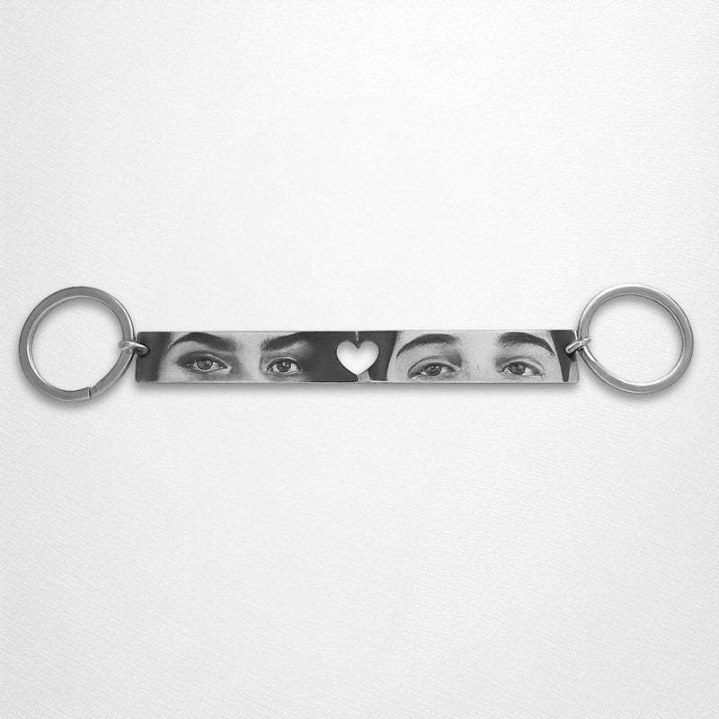 Portachiavi Con Foto A Forma Di Cuore, Portachiavi Con Incisione, Regalo Per Anniversario Di Coppia - 