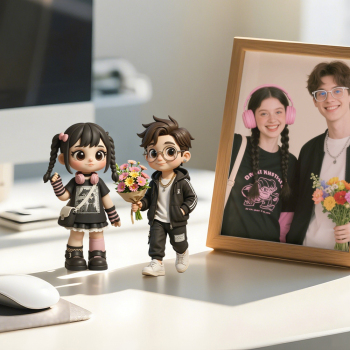Statuetta Da Scrivania 3d Personalizzata In Base Alla Tua Foto, Stile Carino E Professionale - 