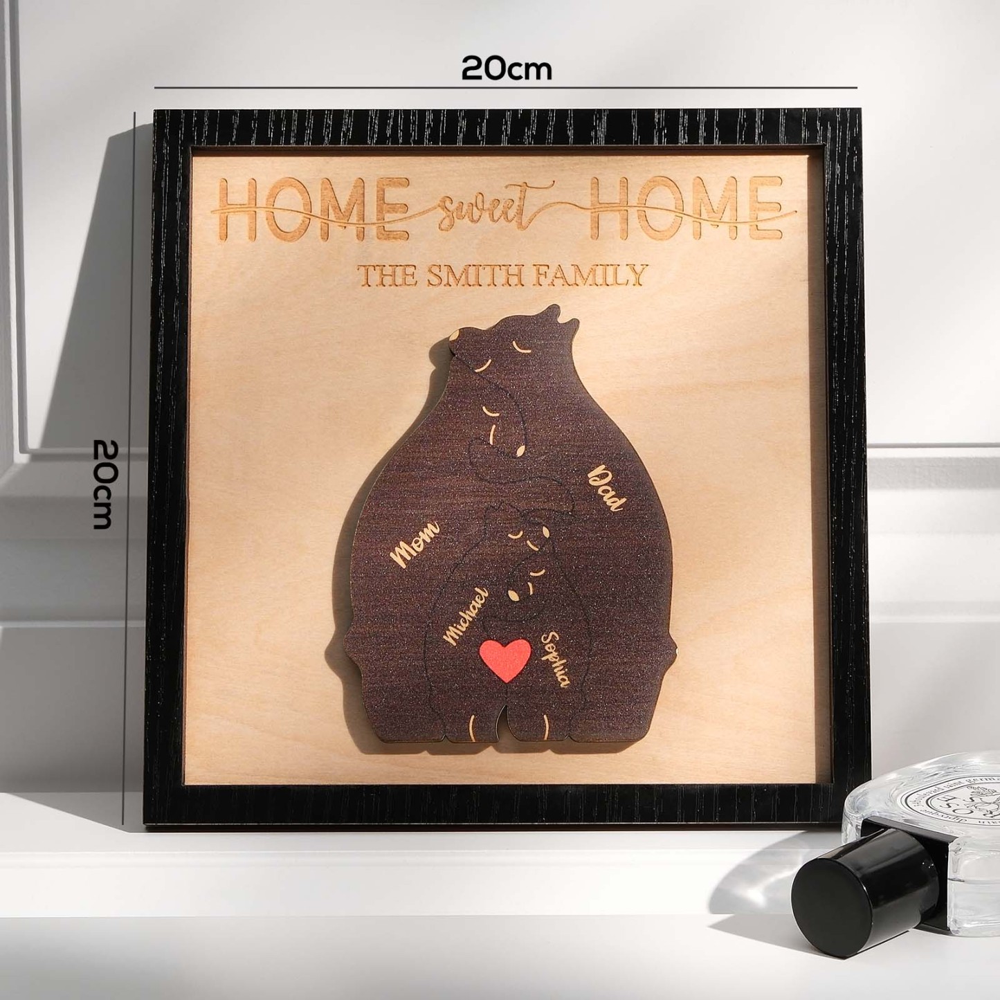 Nome Personalizzato Famiglia Di Orsi Puzzle Cornice In Legno Decorazioni Per La Casa In Legno Personalizzate Regalo Per La Festa Della Mamma - tuacollananome