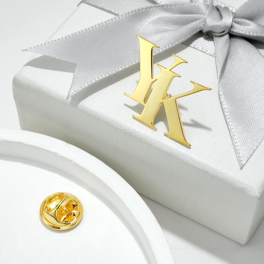 Spilla Con Nome Personalizzato, Piccola Spilla Alla Moda, Regalo Per Uomo - tuacollananome