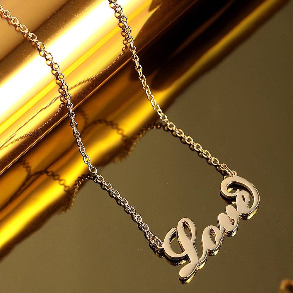 14K Gold Plated Carrie Name Necklace Copper