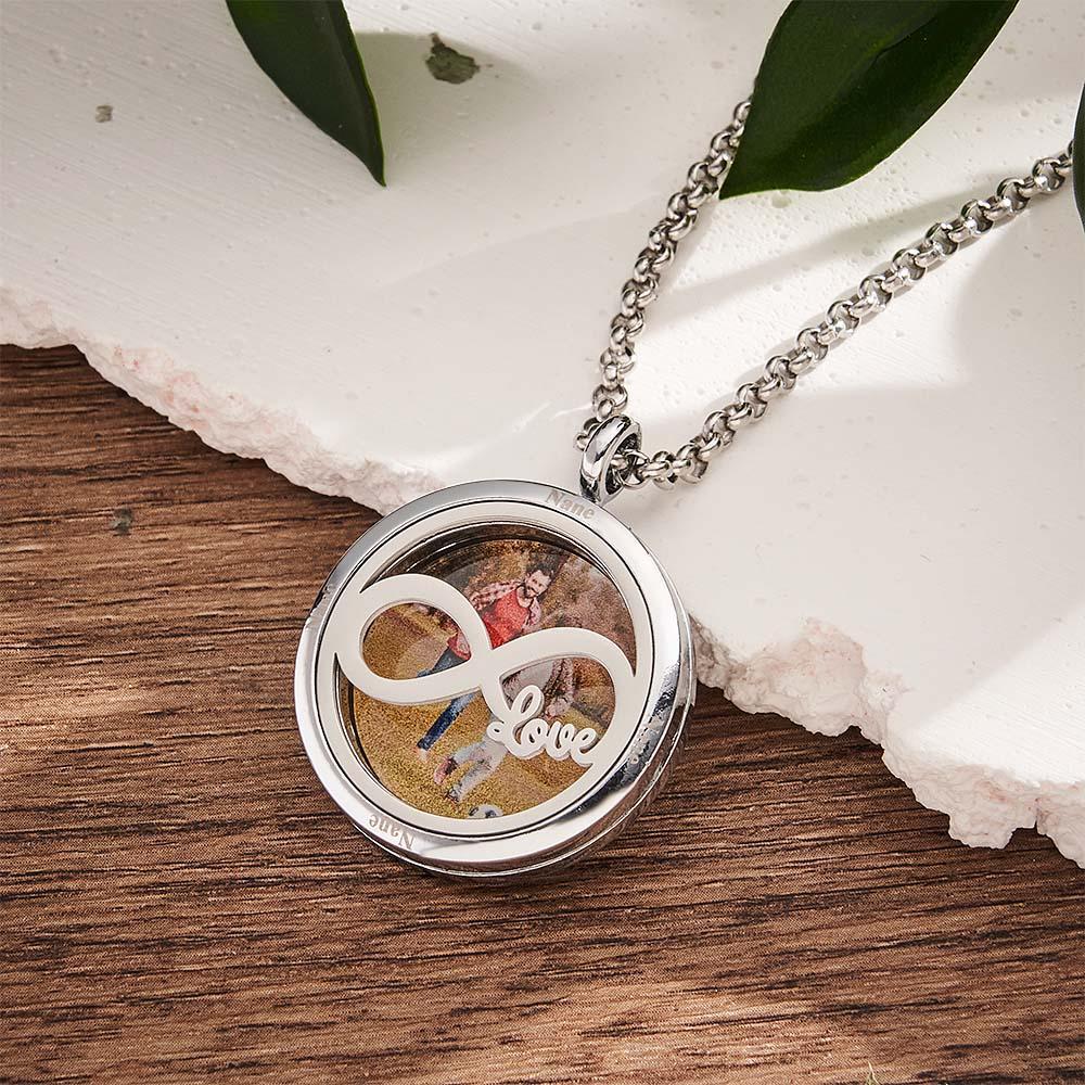 Collana Con Medaglione Con Foto Personalizzata Incisa, Regalo Semplice Da Uomo - tuacollananome
