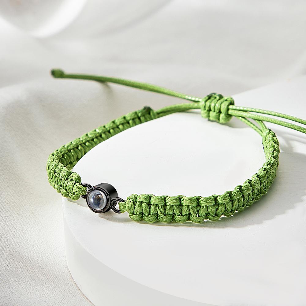 Bracciale Intrecciato Personalizzato Per Proiezione Fotografica Bracciale A Coda Di Pesce Bracciale Da Uomo Bracciale Intrecciato A Mano Regalo Per La Festa Del Papà Per Gli Uomini - tuacollananome