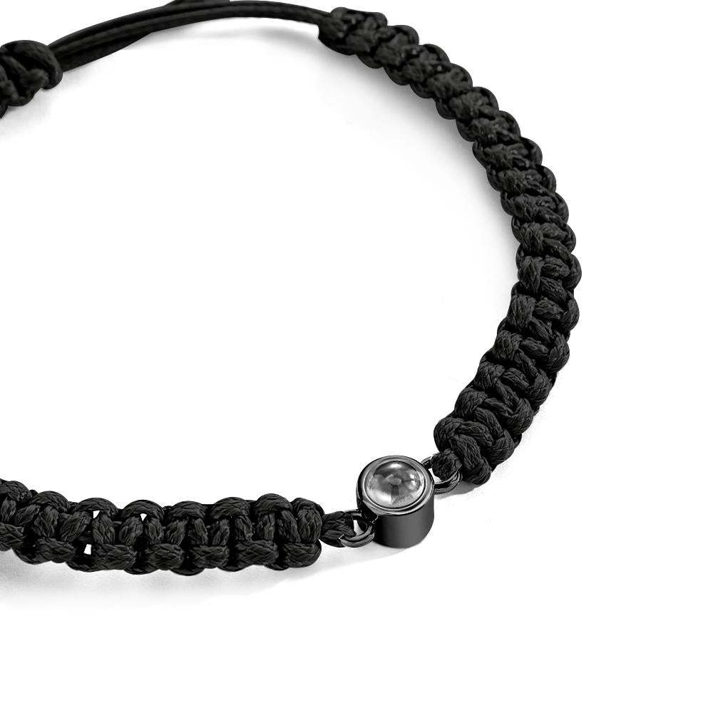 Bracciale Intrecciato Personalizzato Per Proiezione Fotografica Bracciale A Coda Di Pesce Bracciale Da Uomo Bracciale Intrecciato A Mano Regalo Per La Festa Del Papà Per Gli Uomini - tuacollananome