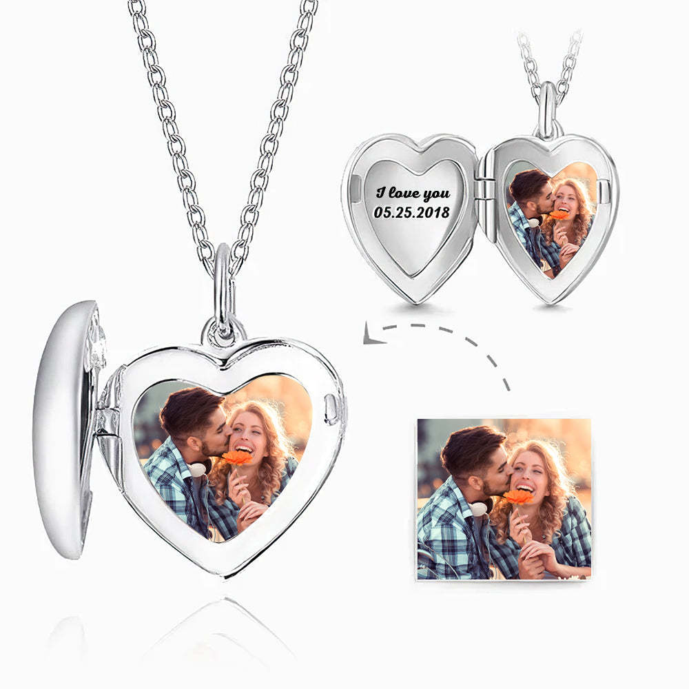 Personalized Heart Locket with Photo – Engraved Romantic Gift for Couples’ Special Day