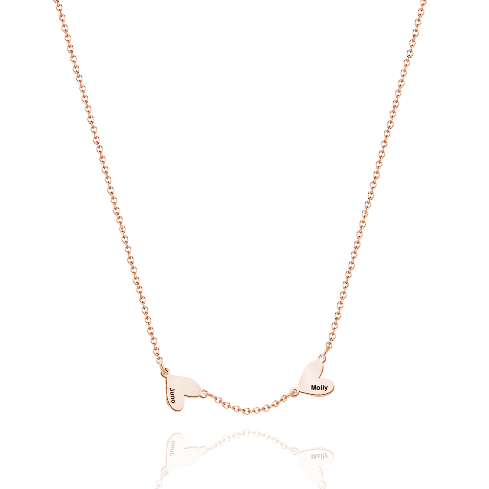 Collana Personalizzata Con Nome A Forma Di Cuore Per La Famiglia, Collana Personalizzata Con Più Nomi A Forma Di Cuore, Regali Per La Famiglia - 