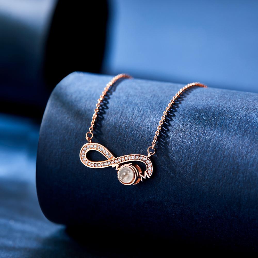 Collana Con Proiezione Personalizzata Simbolo Dell'infinito Regali Di Semplicità Creativa - tuacollananome