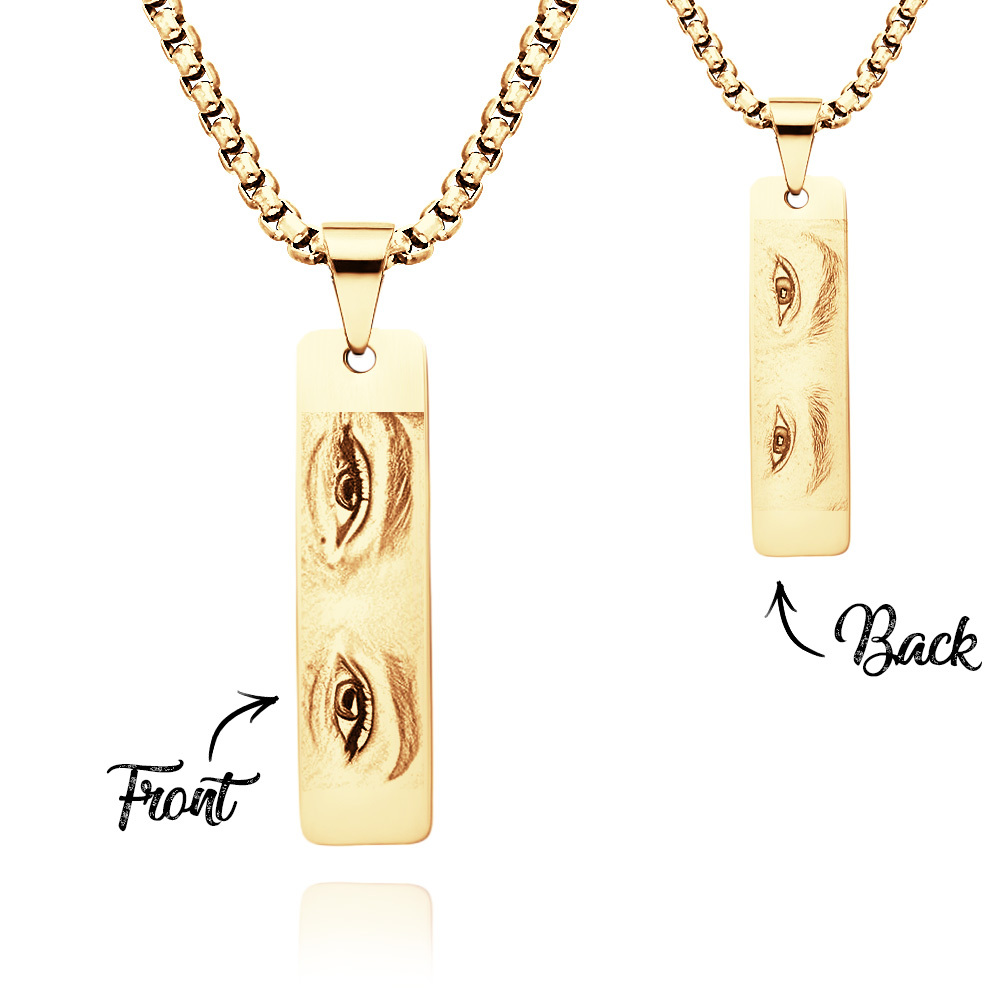 Collana Con Foto Personalizzata Con Occhi Collana Con Foto Personalizzata Su Entrambi I Lati Per Te E Lui/lei - 