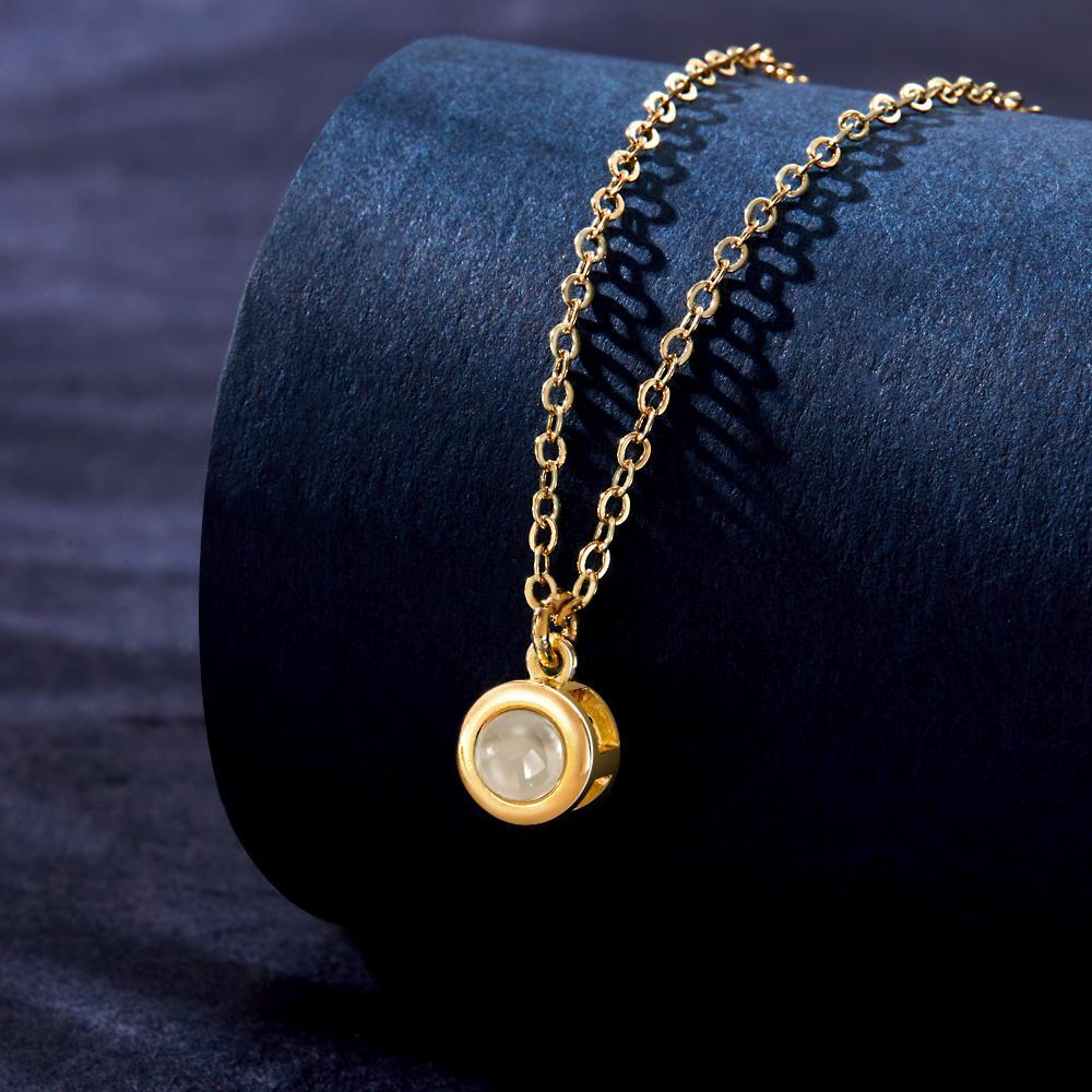 Collana Con Proiezione Di Foto Personalizzata Con Ciondolo Circolare Gioielli Carini Personalizzati Per La Mamma - tuacollananome