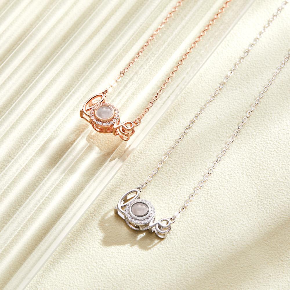 Collana Con Proiezione Di Foto D'amore, Gioielli Con Foto Affascinanti Personalizzati Per Lei - tuacollananome