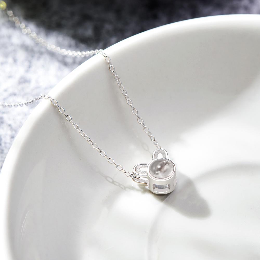 Collana Con Proiezione Personalizzata Di Foto Regali Divertenti Con Topo Carino - tuacollananome